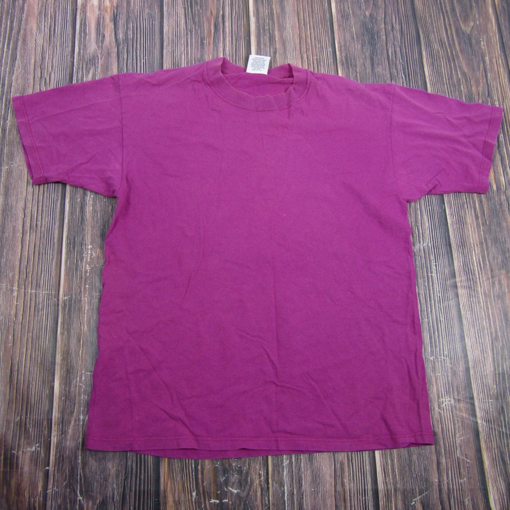 Lee Sturdy Tees T-Shirt Women M Purple Heavyweight Cotton Made in USA Vintage